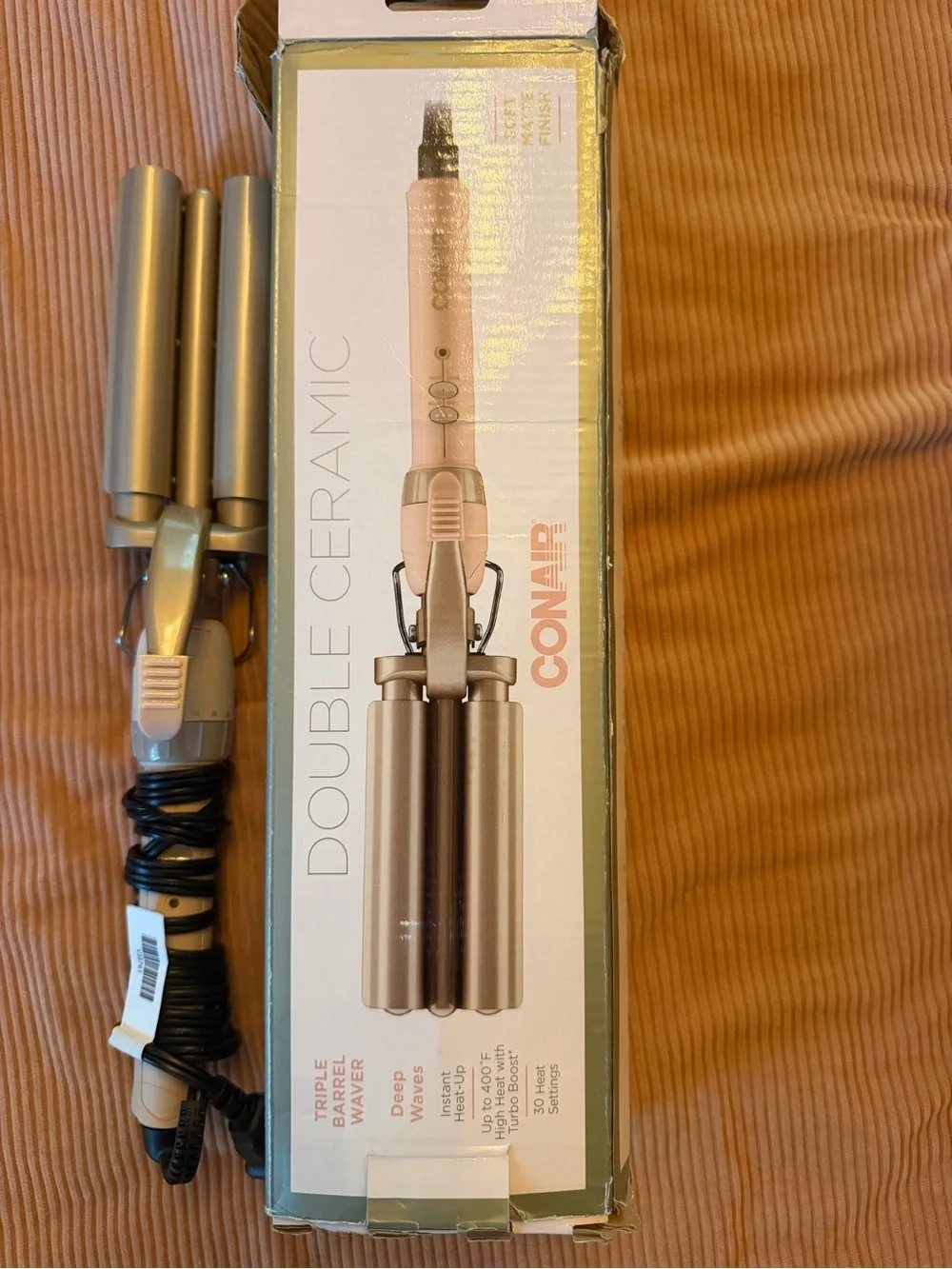 Gold & Pink Triple Barrel Waver Hair Iron - Unbranded